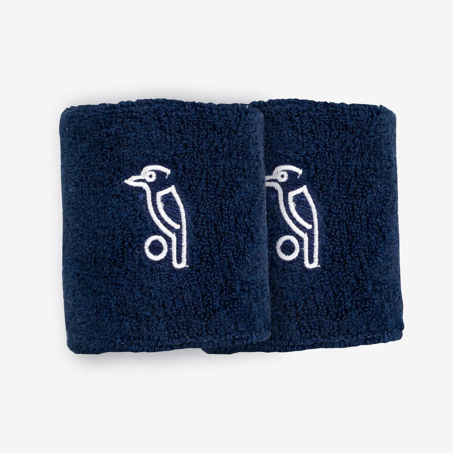 Kookaburra Cricket Sweatbands front view showing embroidered logo and vibrant colors.

