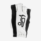 Close-up of the padded palm on Kookaburra Fingerless Batting Inners WHITE


