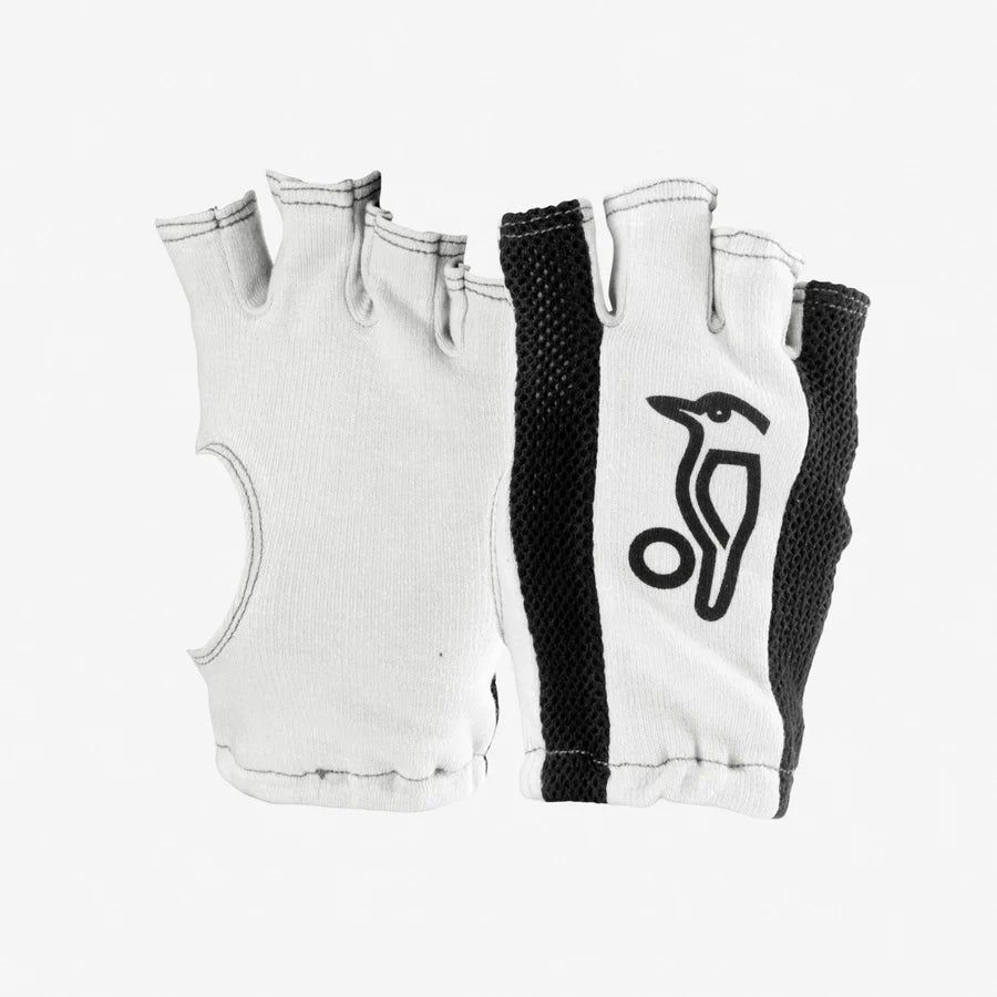 Kookaburra Fingerless Batting Inners WHITE front view on white background

