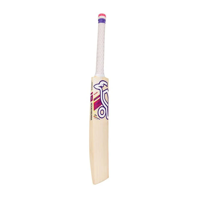 Front face of Kookaburra Glare 6.1 Special English Willow Cricket Bat with bird logo decal