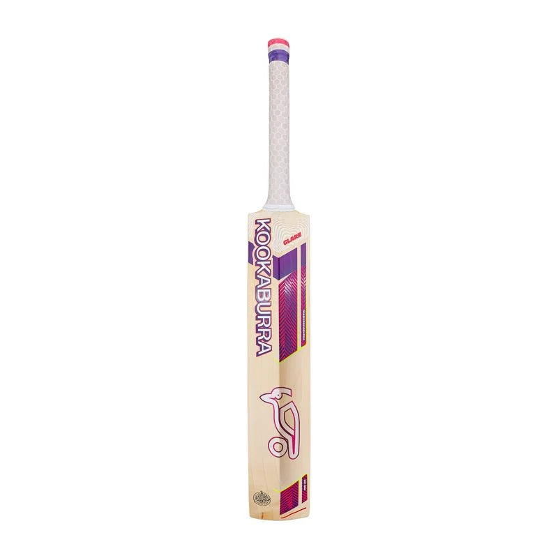 Full back view of Kookaburra Glare 6.1 Special Cricket Bat showing purple and pink stickers