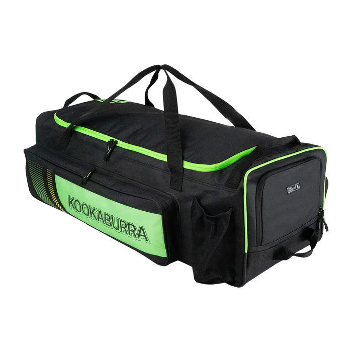 Kookaburra PRO 3500 Wheelie Cricket Bag Black/Neon Green – view 2