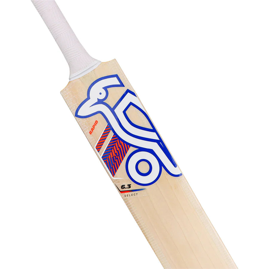 Kookaburra Rapid 6.3 Select Cricket Bat face grain detail – Grade 5 English Willow

