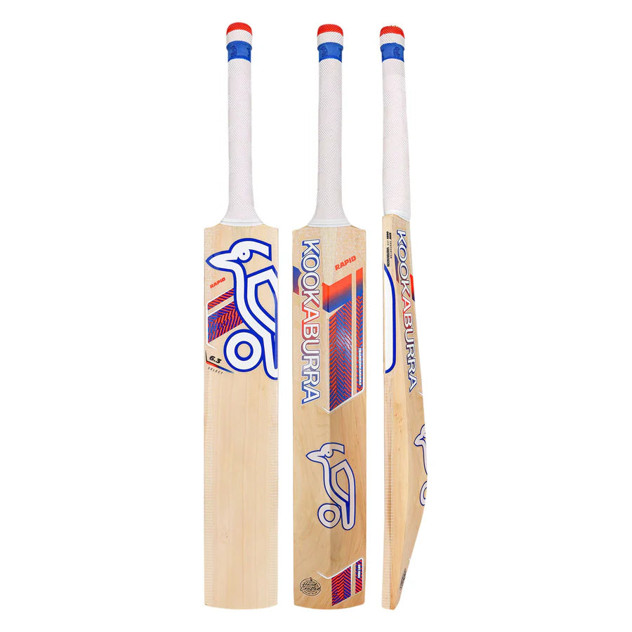 Kookaburra Rapid 6.3 Select Cricket Bat – Grade 5 English Willow face front profile view

