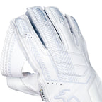 Side view of Kookaburra SC 1.1 gloves with short cut cuff design

