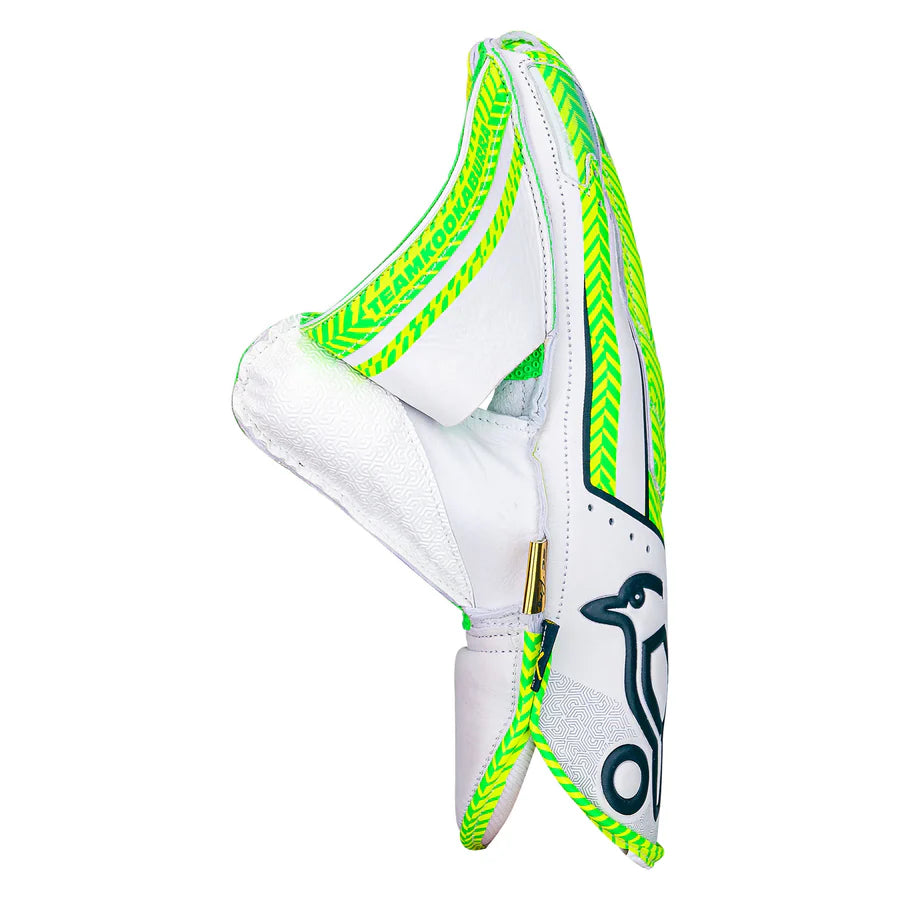 Hands in Kookaburra Short Cut Pro gloves in wicket-keeping position ready for catch

