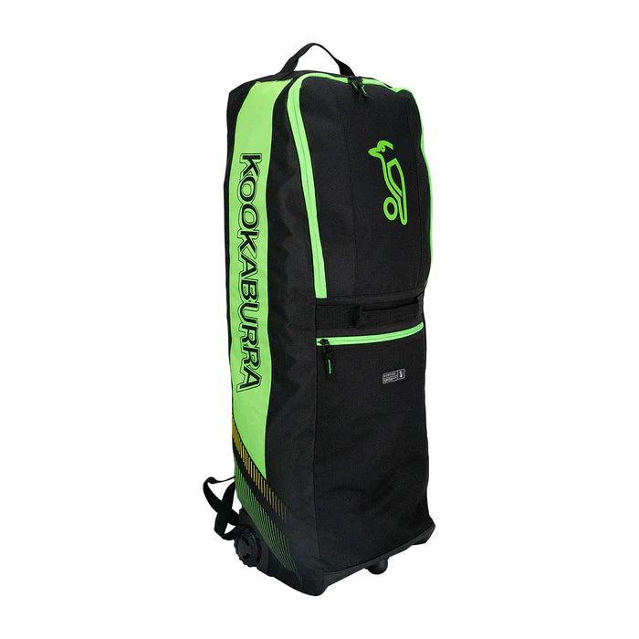 Kookaburra WD4000 Wheelie Duffle Cricket Bag Black/Green – view 2
