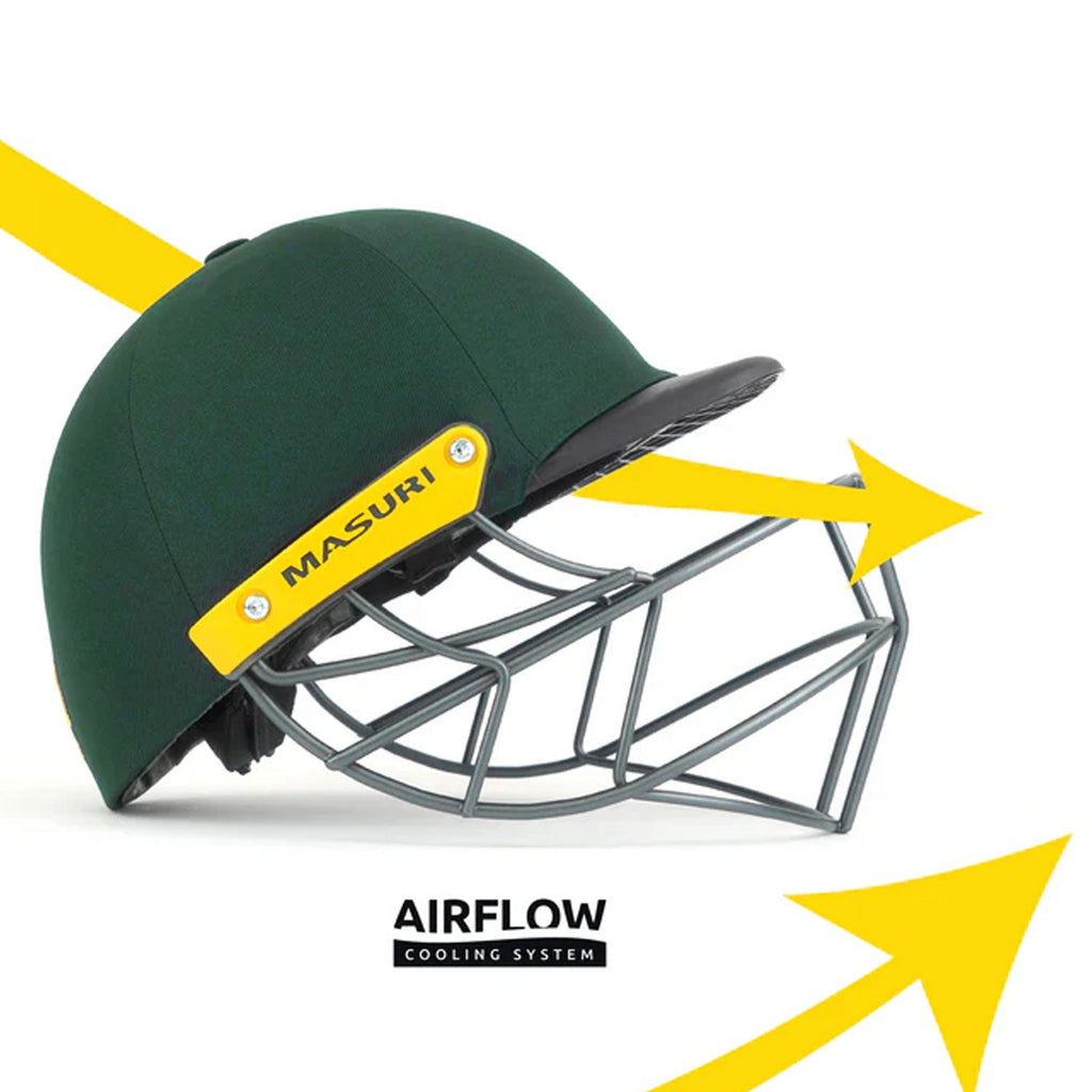 Masuri C Line Plus Steel Cricket Helmet Green – view 4