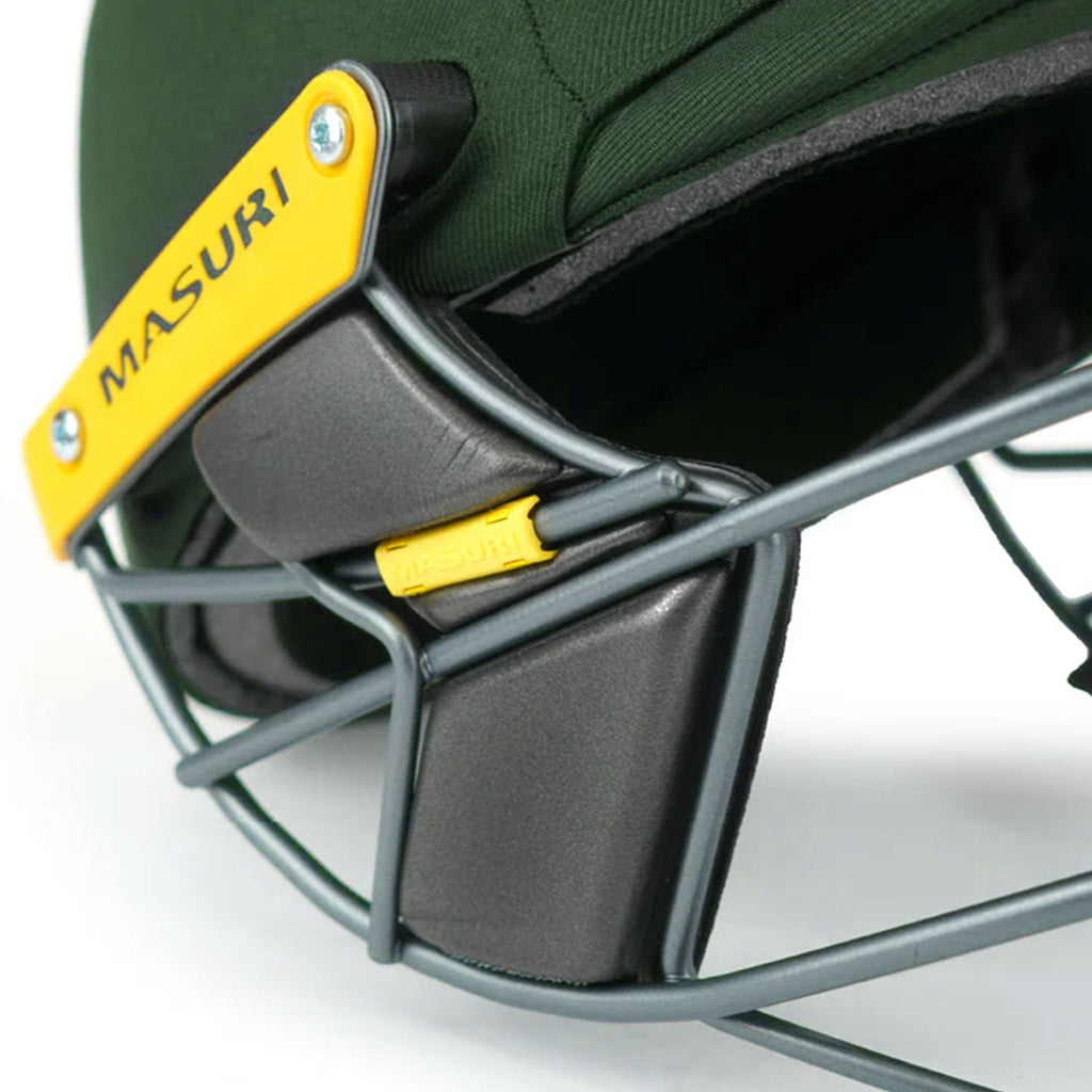 Masuri E Line Steel Cricket Helmet Green – view 2