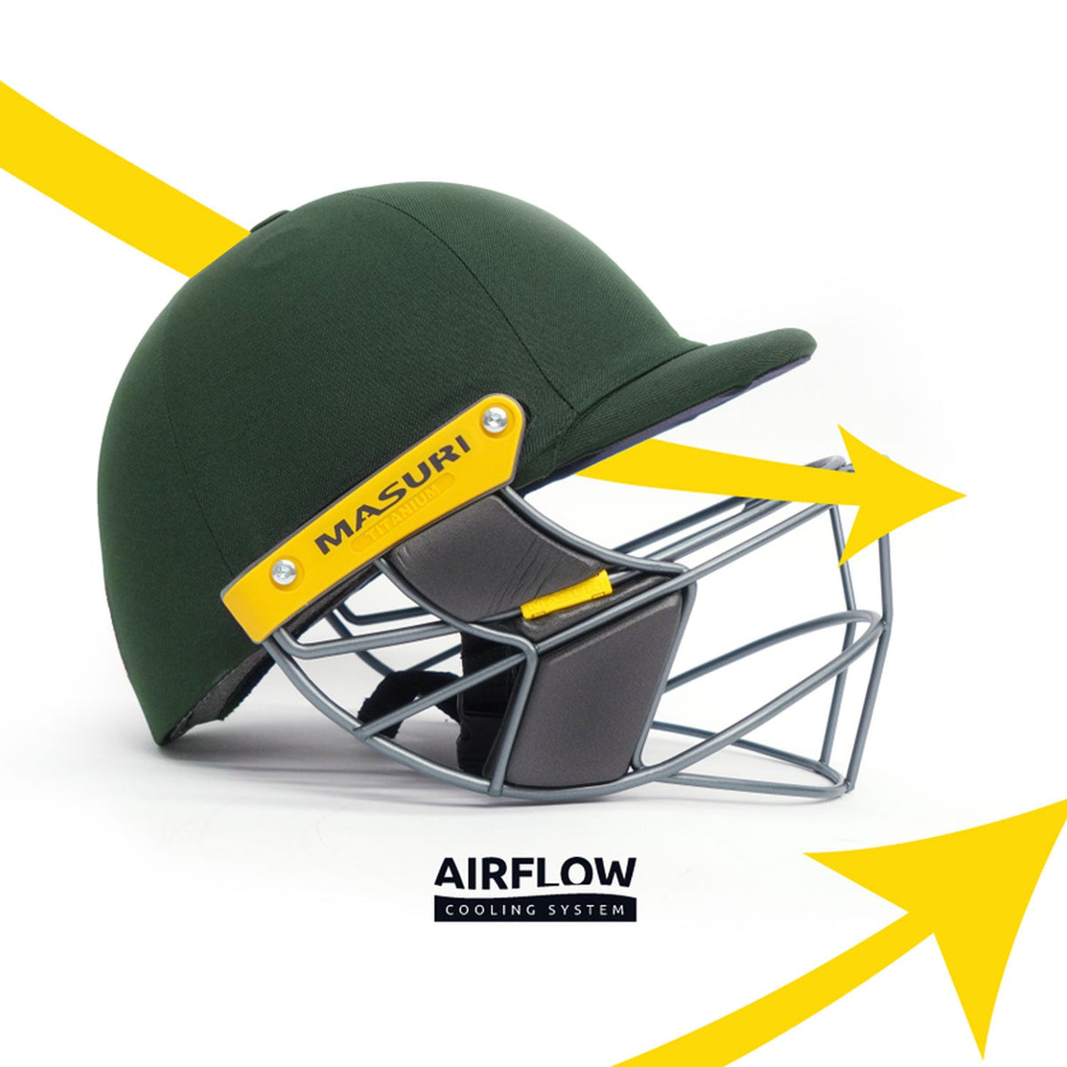 Masuri E Line Steel Cricket Helmet Green – view 7