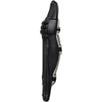 Side profile view of black GM Maxi 606 Batting Pads 2026 displaying lightweight curvature and side wing protection