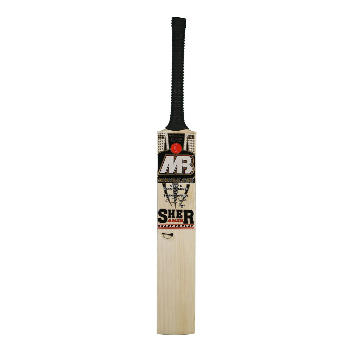 MB Malik Sher Amin cricket bat placed inside its included high-quality protective carry cover.