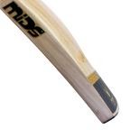 Close-up texture detail of the premium rubber grip wrapped around the bat's handle.

