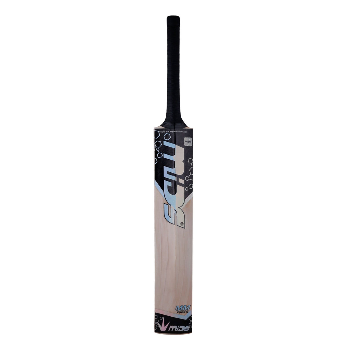 High-quality rubber grip on the Mids MM Power bat for a secure hold.