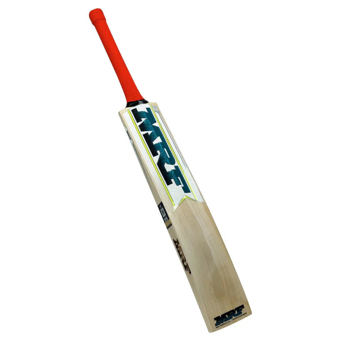 Rear view of MRF Carnage cricket bat with pronounced spine design