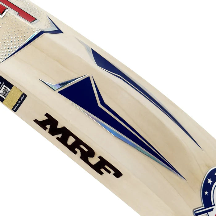 MRF Elegance bat willow surface showing natural grain patterns