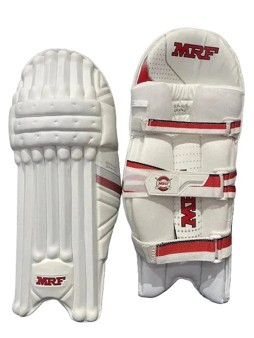 Mrf Genius Grand Batting Pads White Cricket Batting Equipment