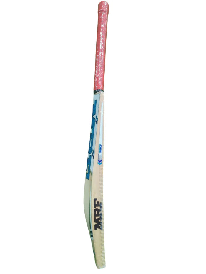 Mid-blade sweet spot placement on MRF Power 400 cricket bat