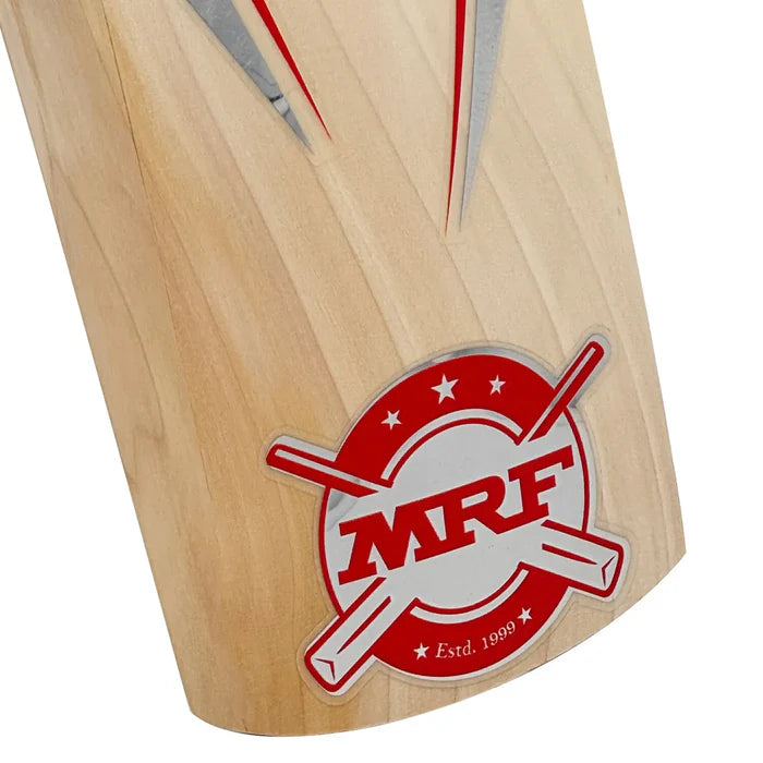 MRF VK 18 Legend English Willow Bat highlighting its lightweight design and superior balance.