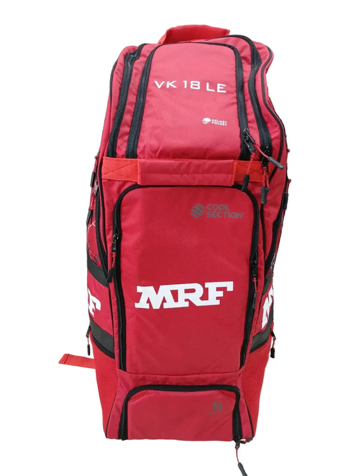 Mrf VK 18 Limited Edition Wheelie Duffle Cricket Bag – Red