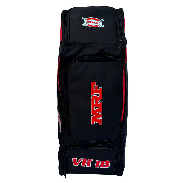 MRF VK 18 SR Wheelie Duffle Kit Cricket Bag – Black