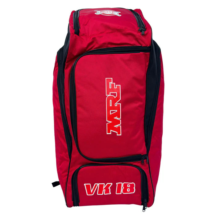 MRF VK 18 SR Wheelie Duffle Kit Cricket Bag – Red