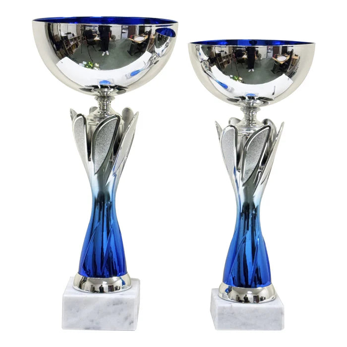 Rio Vista Silver & Blue Metal Bowl Cricket Trophy Cup