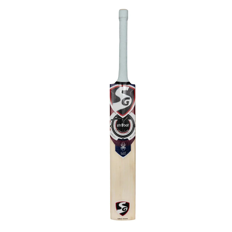 SG RP 250 English Willow bat showing the sensor slot and high-profile spine.