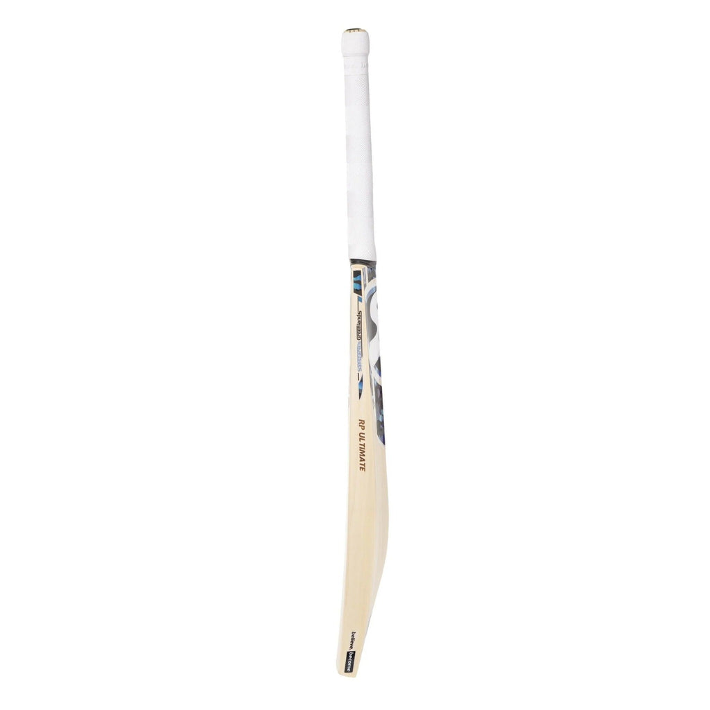 SG RP Ultimate Cricket Bat featuring a traditional round cane handle with cork inserts.