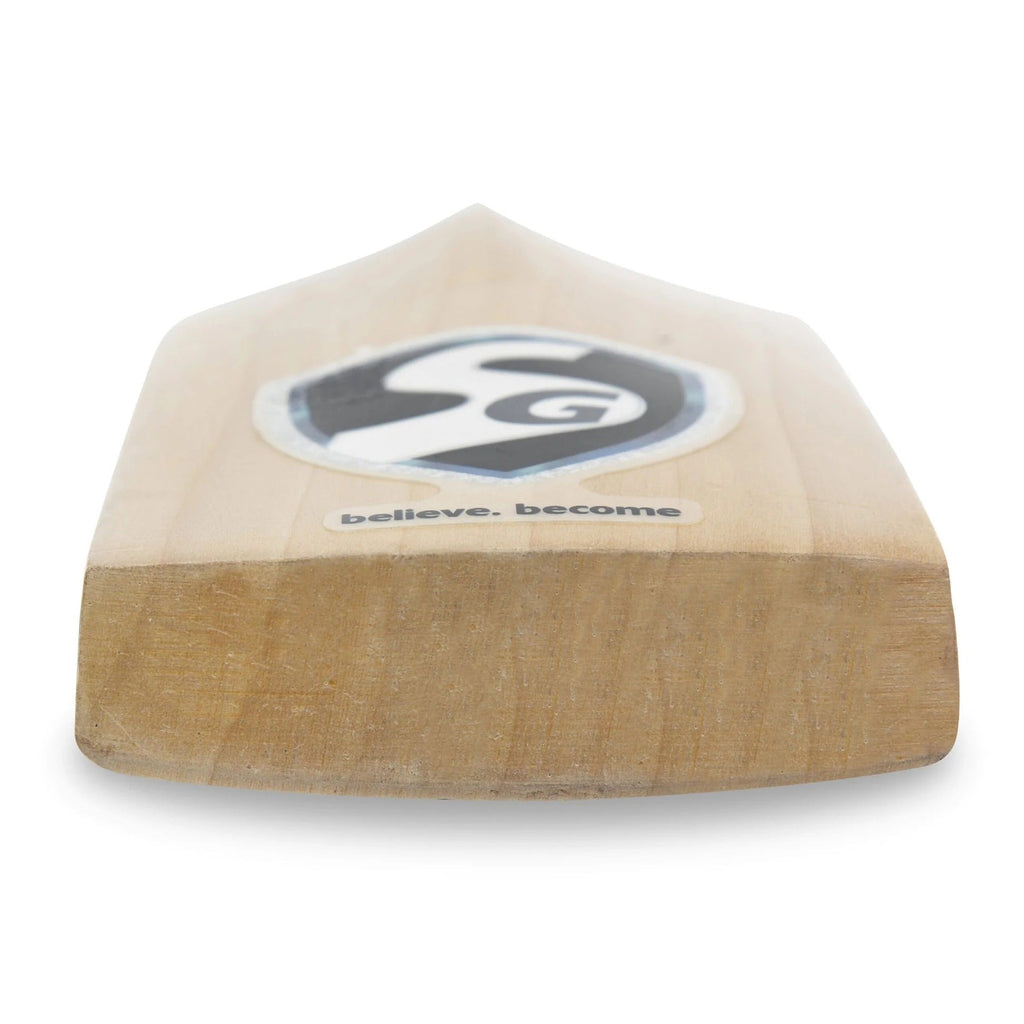  Full-length view of SG RP Ultimate Bat with a protective fabric cover.