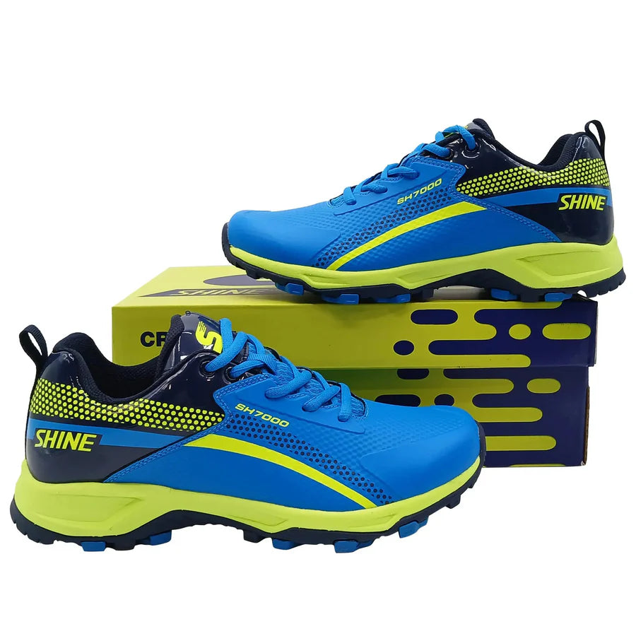 CHAUSSURES DE CRICKET SHINE NOUVELLE ÉDITION (BLEU ET MARINE)
