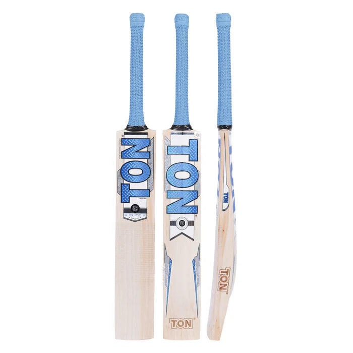 SS Ton Elite English Willow Cricket Bat-SH with premium chrome stickers and Sarawak cane handle.