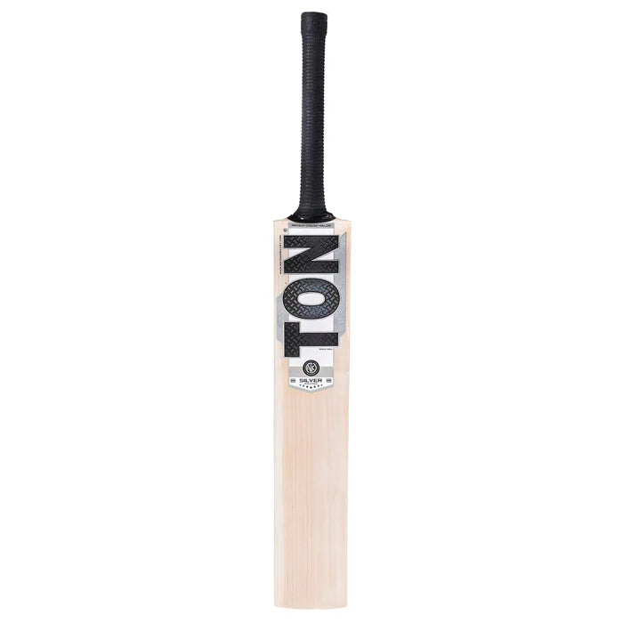 Close-up of the bat's extended sweet spot and massive concave edges for powerful shots.