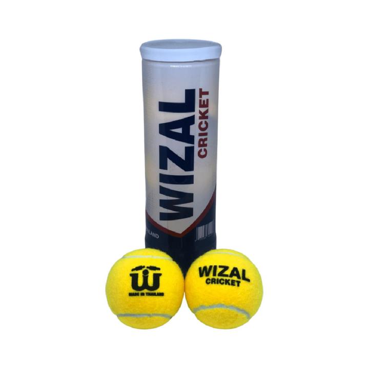 Set of 3 Wizal heavy tennis balls made in Thailand displayed on a plain white surface.
