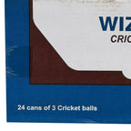 Three Wizal tennis balls neatly arranged together for cricket training and competitive matches.