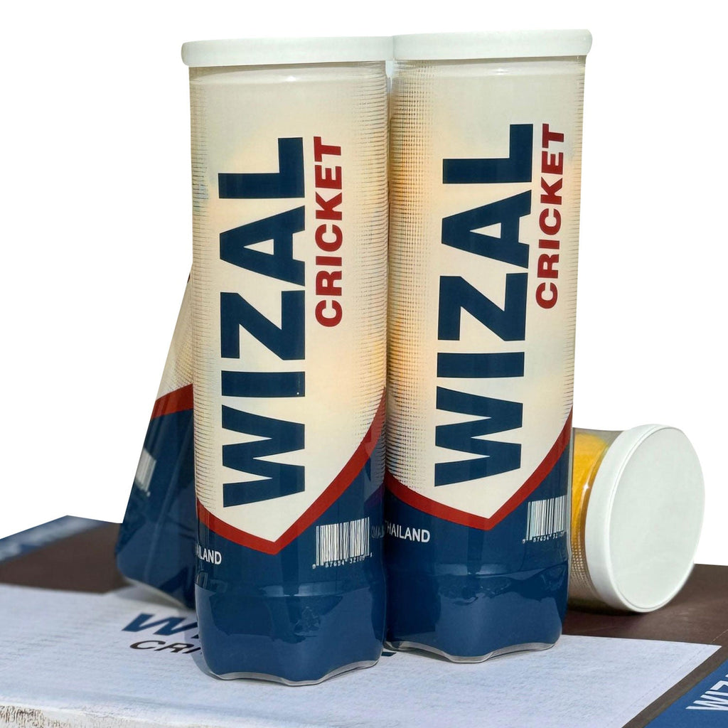 Pack of three yellow Wizal cricket tennis balls for tape ball play by Shine Cricket Pakistan.