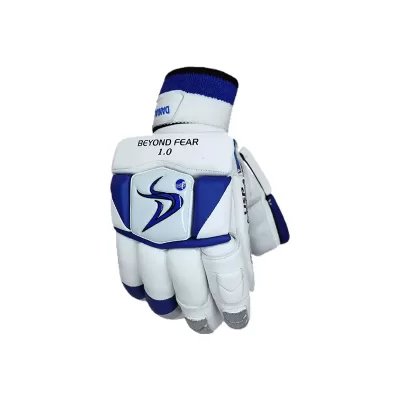 2023 DS Sports 1.0 White Blue Batting Gloves-Youth