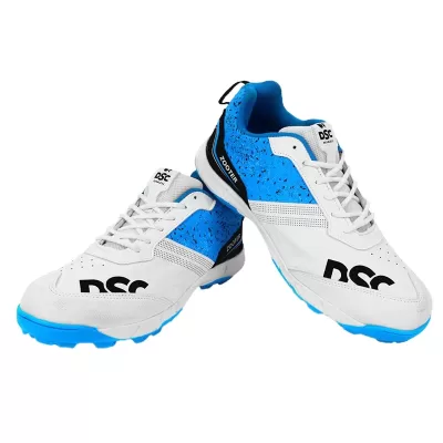 DSC Zooter Cricket Shoes (White-Blue)